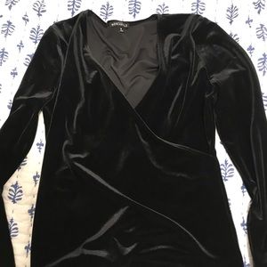 JCrew Black Velour Top